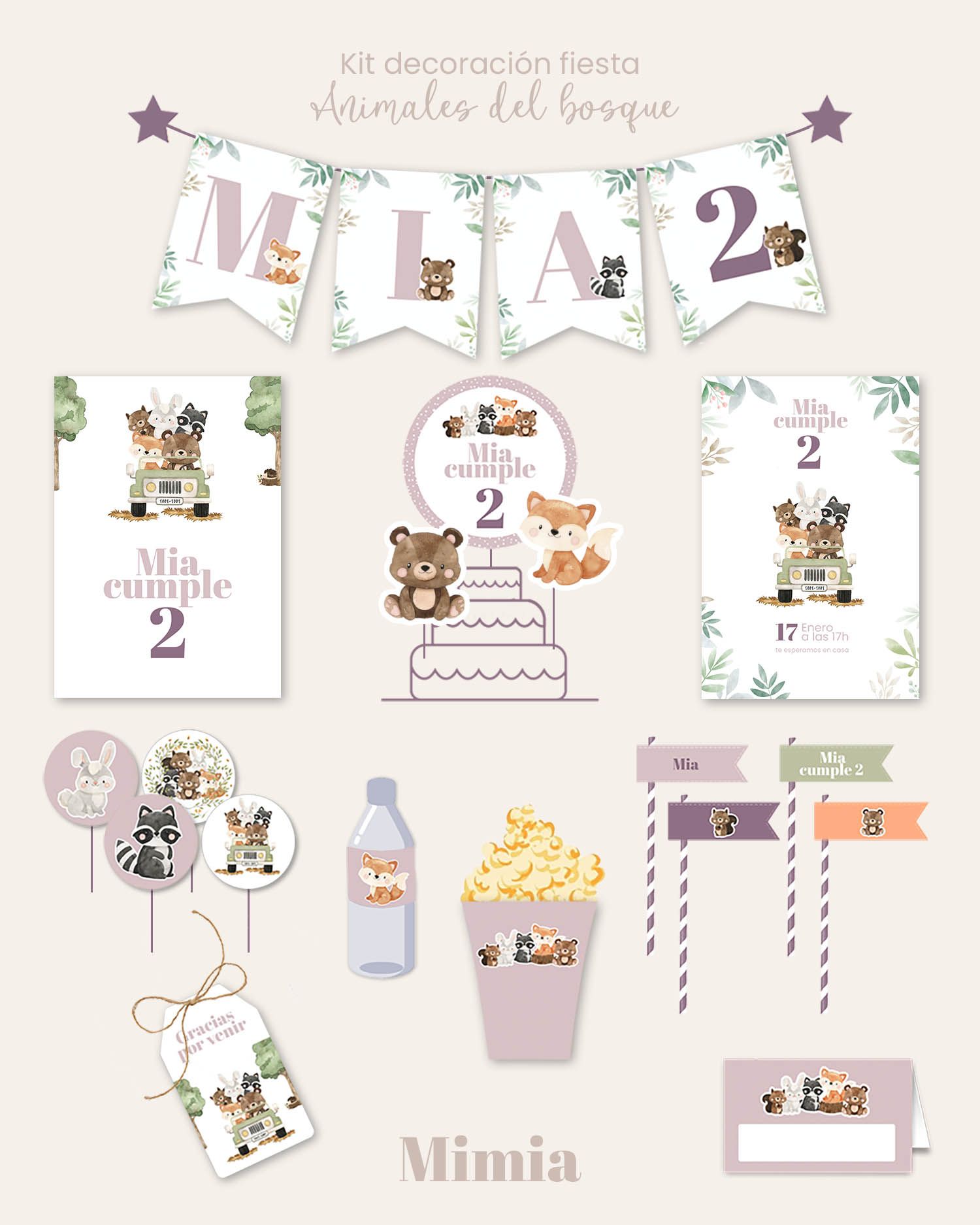 Kit de fiesta decoración para niños