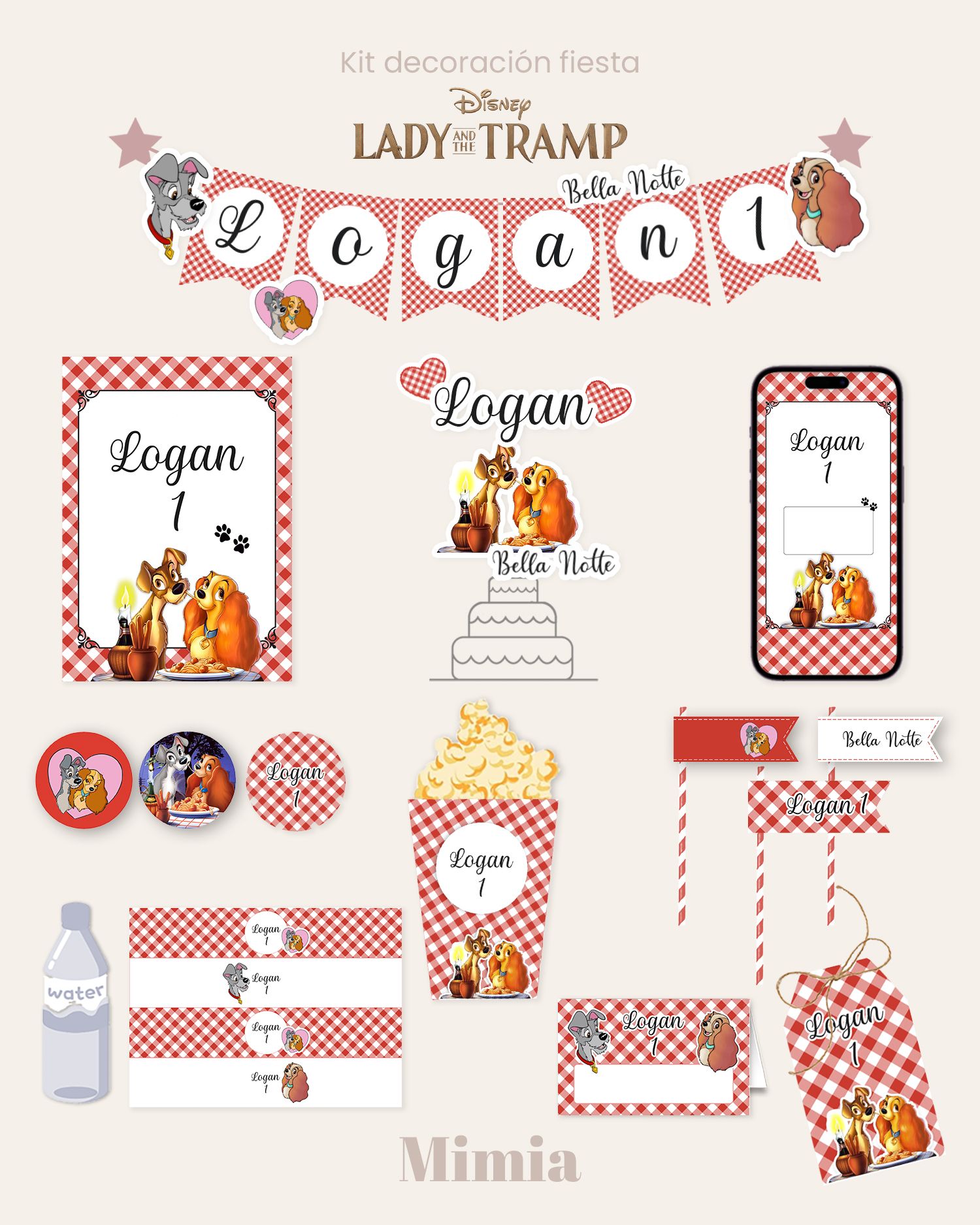 Kit de fiesta decoración imprimible para niños