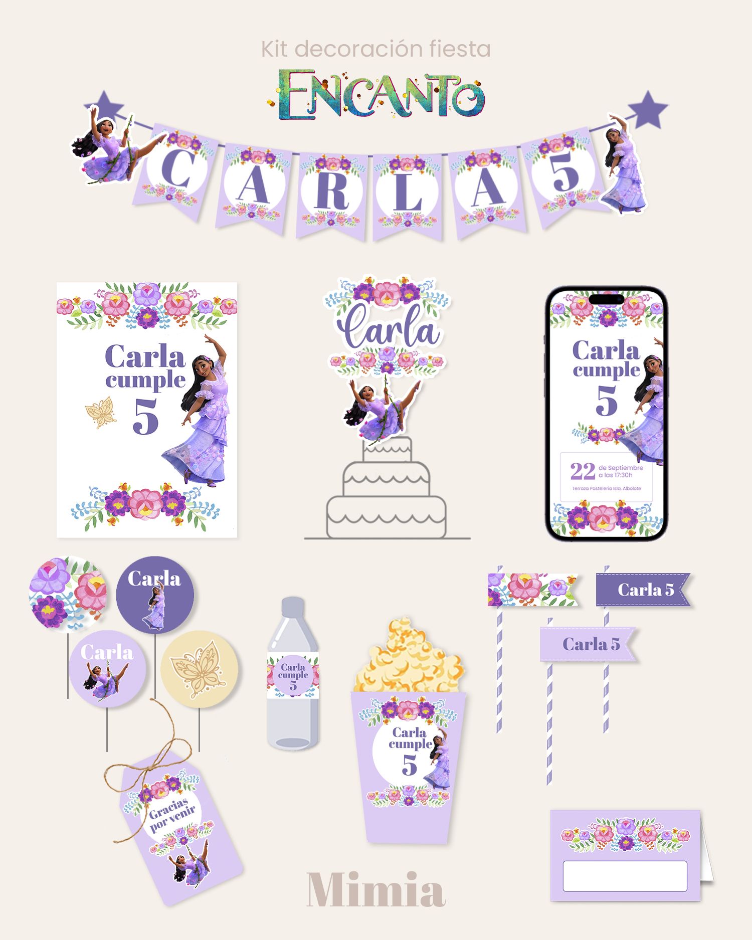 Kit de fiesta decoración imprimible para niños