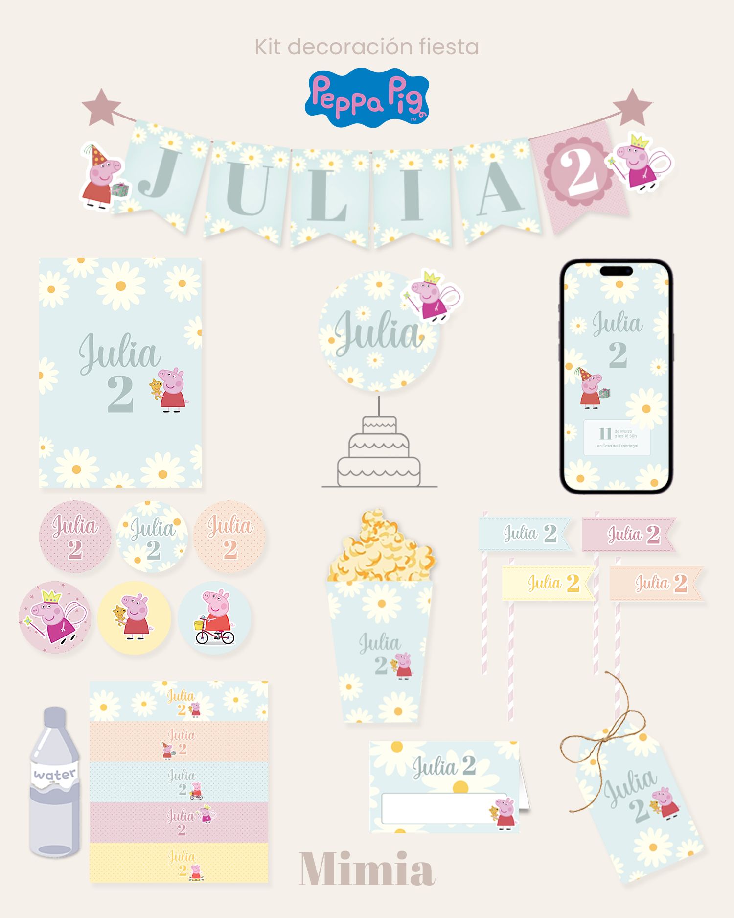 Kit de fiesta decoración imprimible para niños