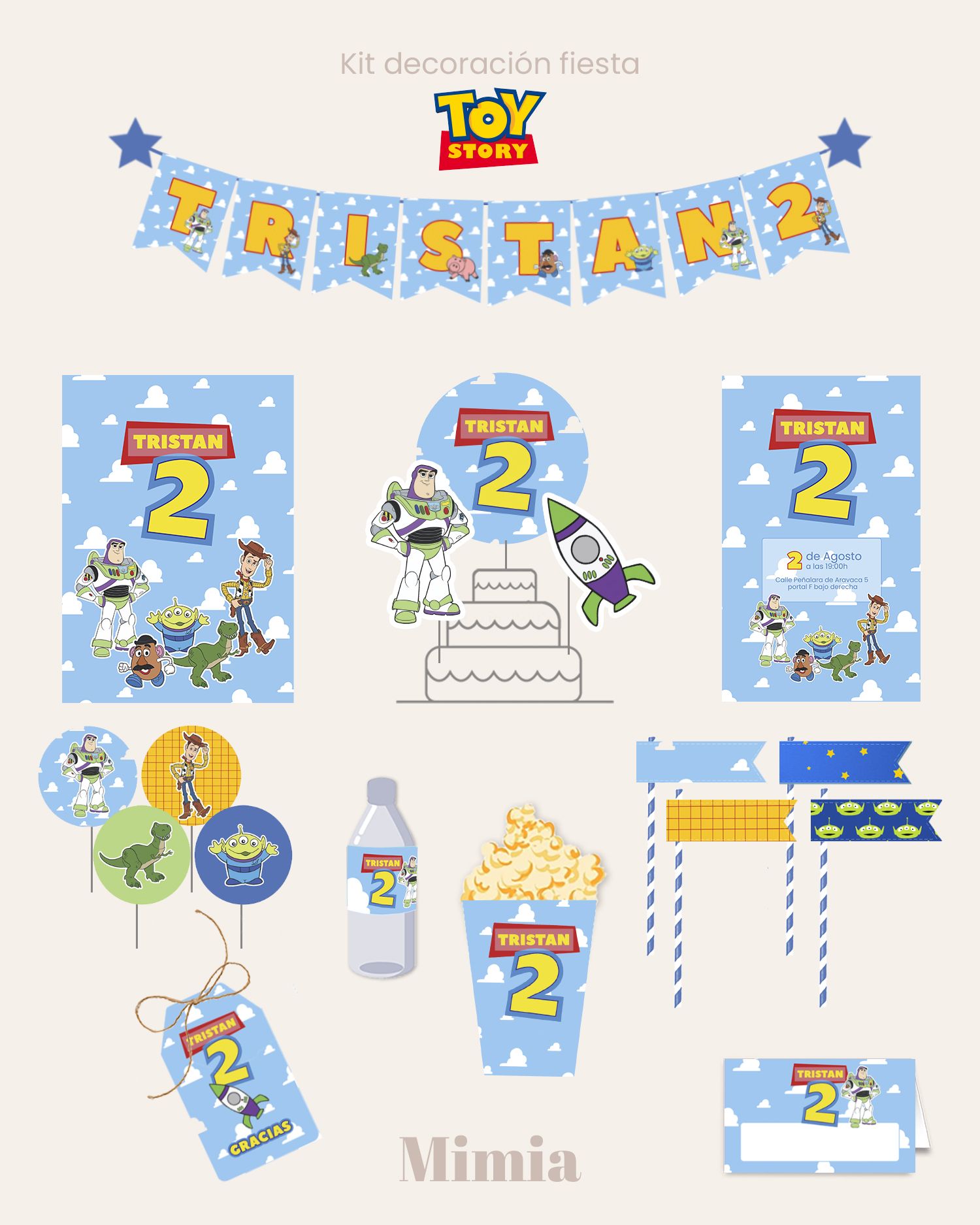 Kit de fiesta decoración para niños